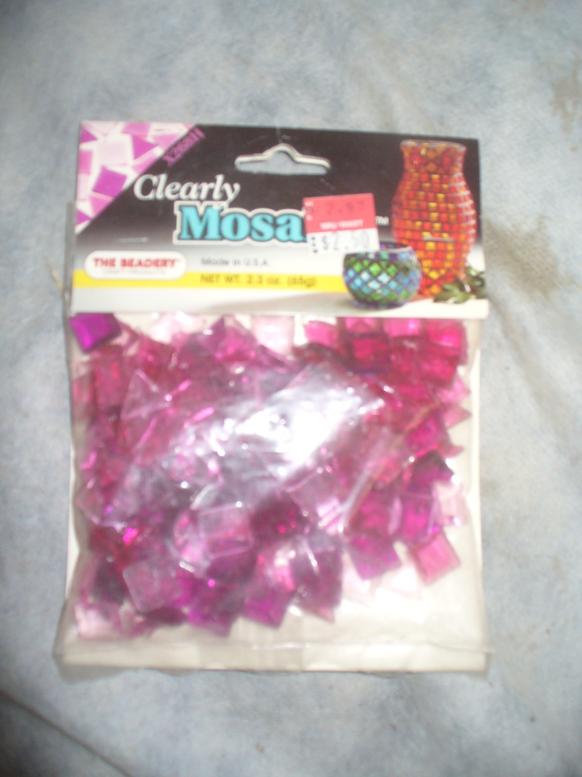 The Beadery Clearly Mosaic X268H Purple Acylic Tiles