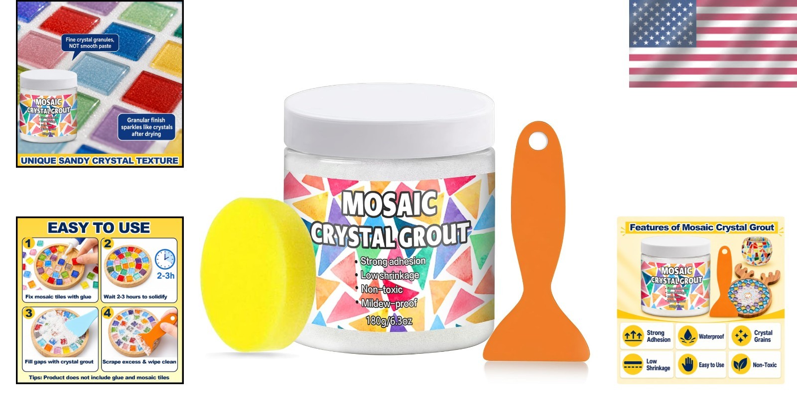 Mosaic Crystal Grout, Mosaics Tile Tools, Mosaic Tile Accessories – Essential…