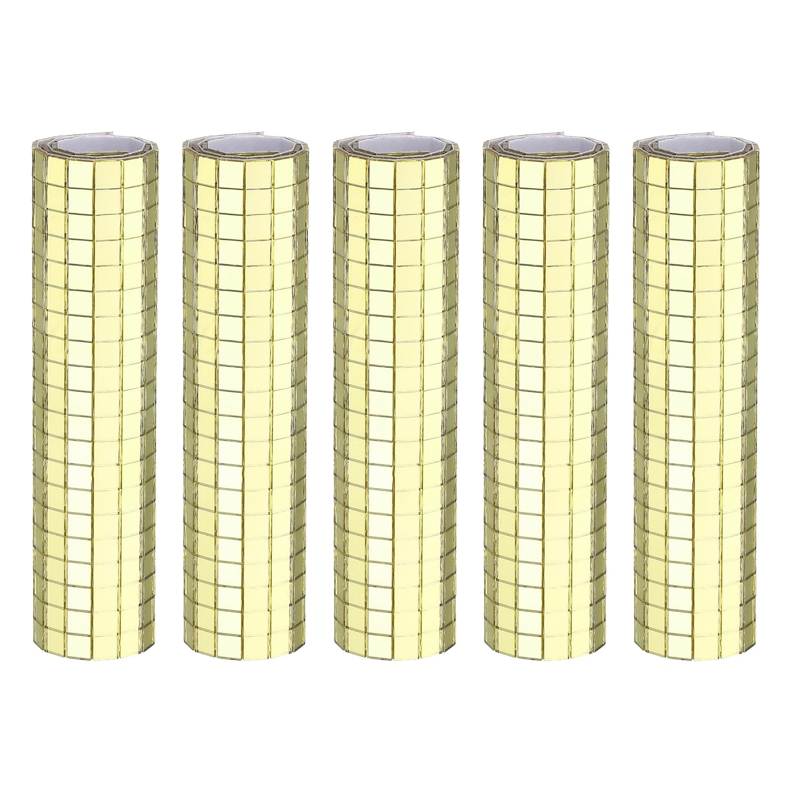 HARFINGTON 3000 Pcs Mirror Mosaic Tiles 5 x 5 mm Square Glass Self-Adhesive D…