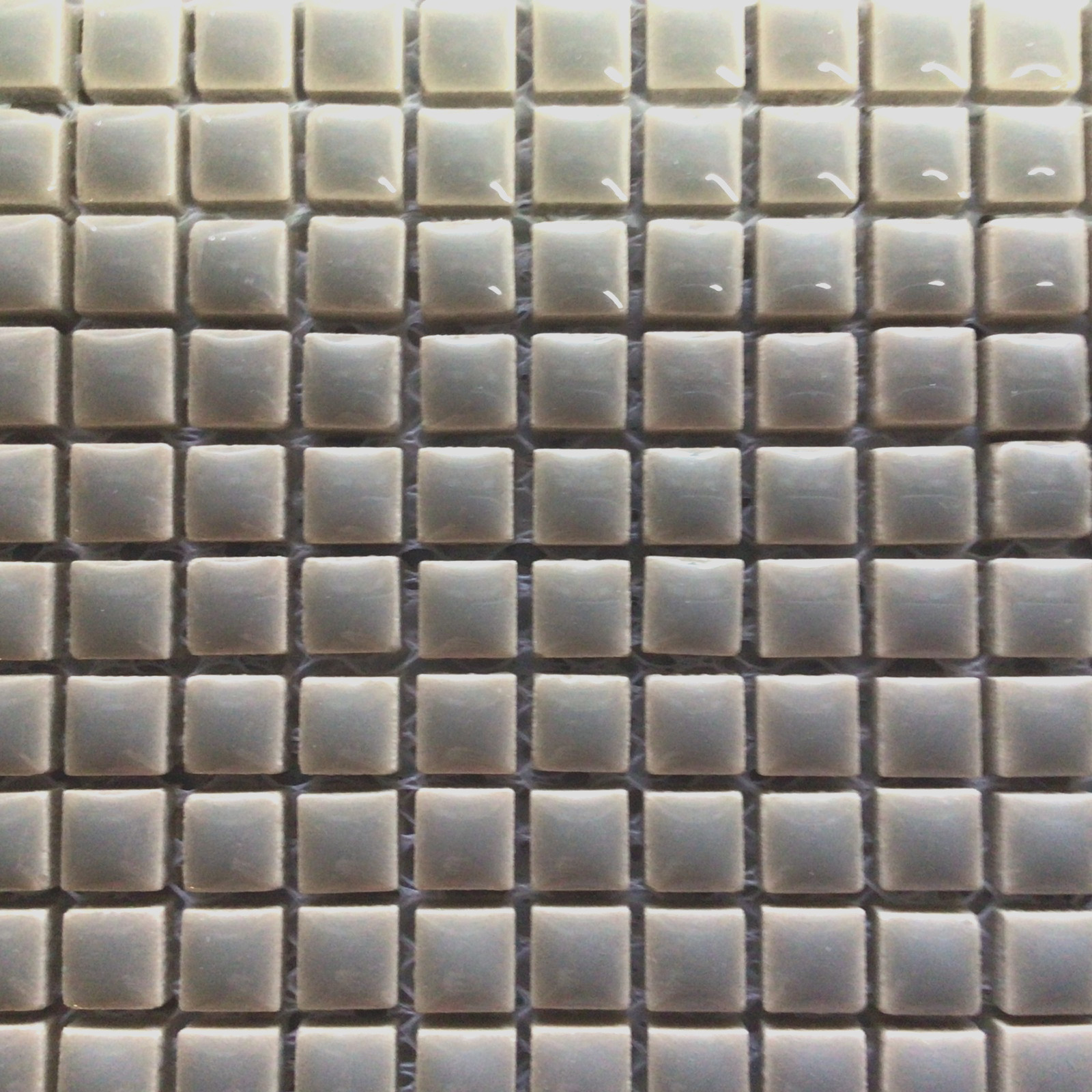 Light Gray Ceramic Mosaic Tiles – 3/8 inch – 50 Tiles – 10 mm – Art and Craft