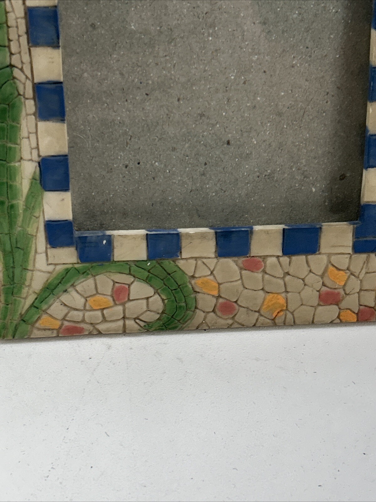 Ceramic Mosaic Look Flower Garden Picture Photo Frame 3.5″x5″