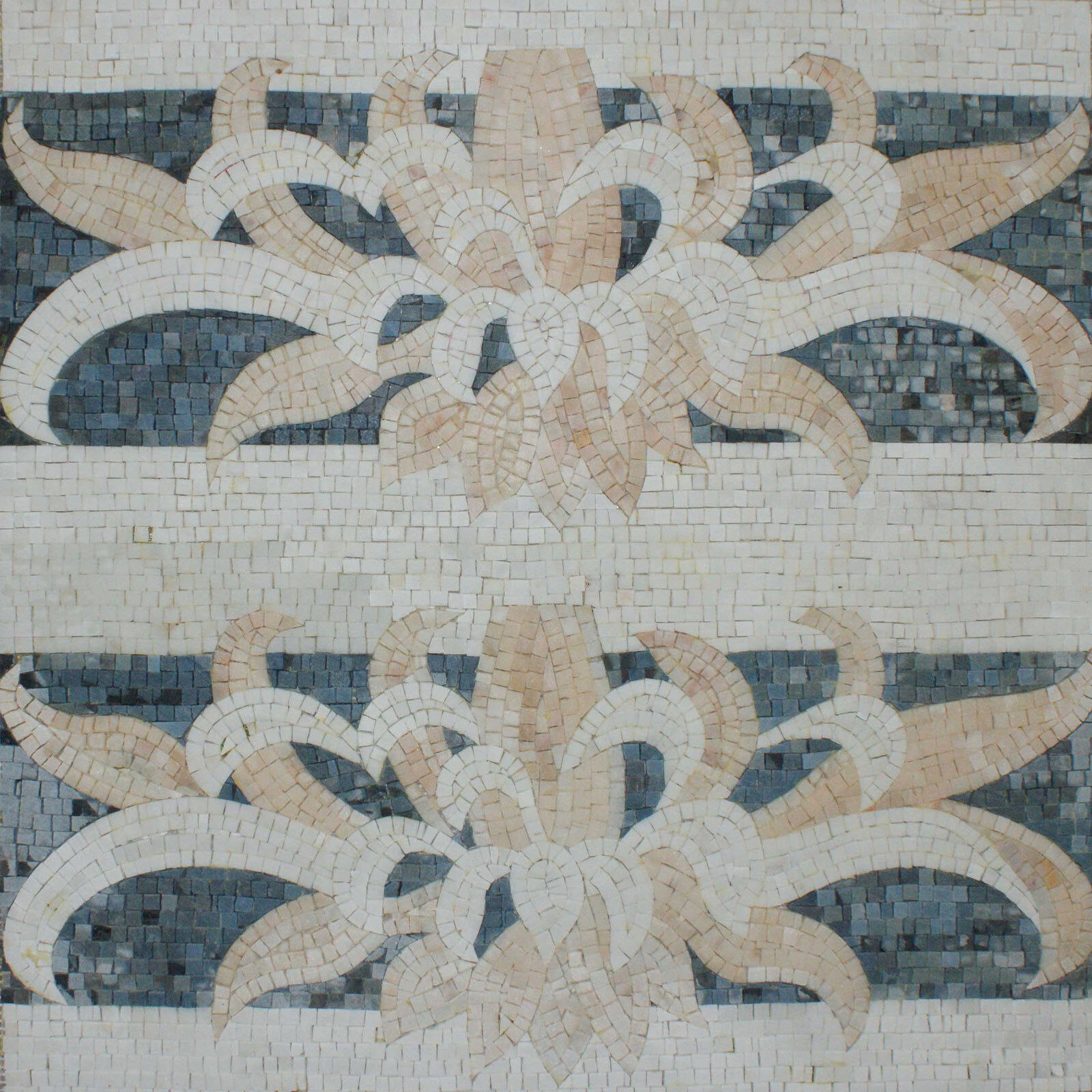 Art Tile Stone Floral Decor Abstract Flowers Marble Mosaic