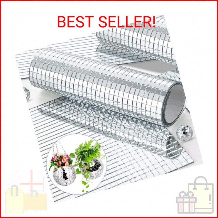5400pcs Mirror Mosaic Tiles, 5 x 5mm Self-Adhesive Disco Tiles, Square Mirror Di