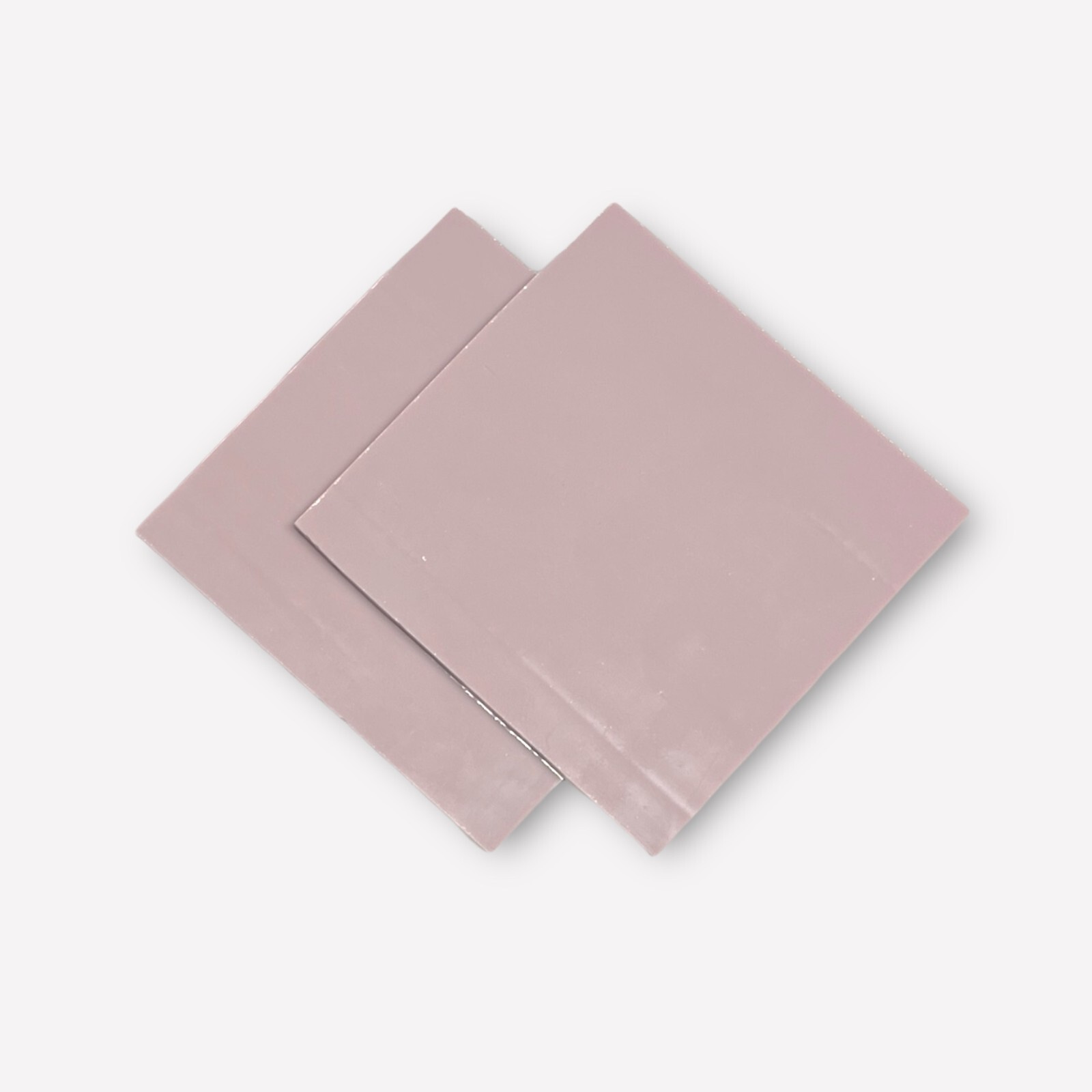 2 Pack White Violet Prisma COE 96 Fusible Glass Sheets / Mosaic Squares