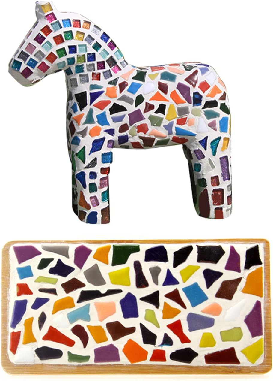 200 Pieces / 200 G Square Shapes 0.4X0.4 Inch Square Ceramic Mosaic Mosaic Tiles