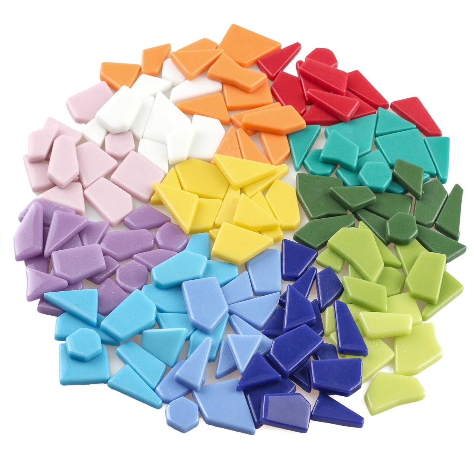 Irregular Glass Mosaic Tiles for Crafts Bulk,200g Broken Mosaic Glass Pieces