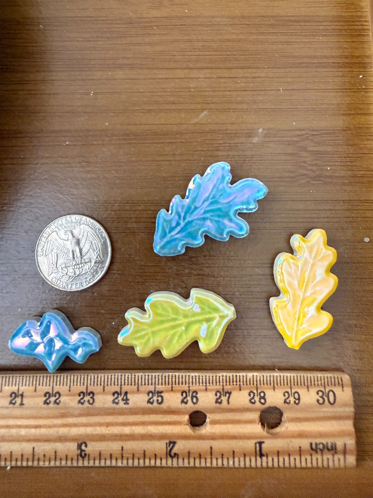 Fall Leaf Mix Iridescent Ceramic Mosaic Tiles – 7oz – Mosaic Supplies