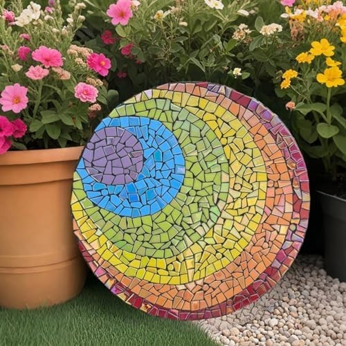 Youway Style Iridescent Glass Mosaic Tiles for Crafts Bulk,200g Broken Mosaic…