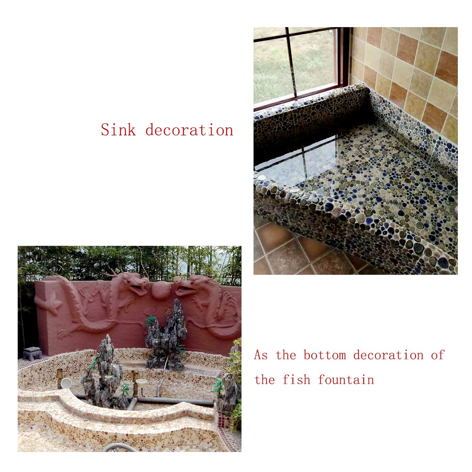 200G Ceramics Mosaic Tiles Random Color Raindrops Shape Mosaic Ceramics Pieces