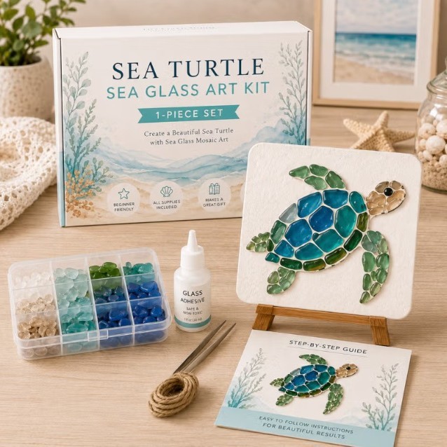 DIY Sea Glass Mosaic Art Kit DIY Seabreeze Glass Mosaic Art Set
