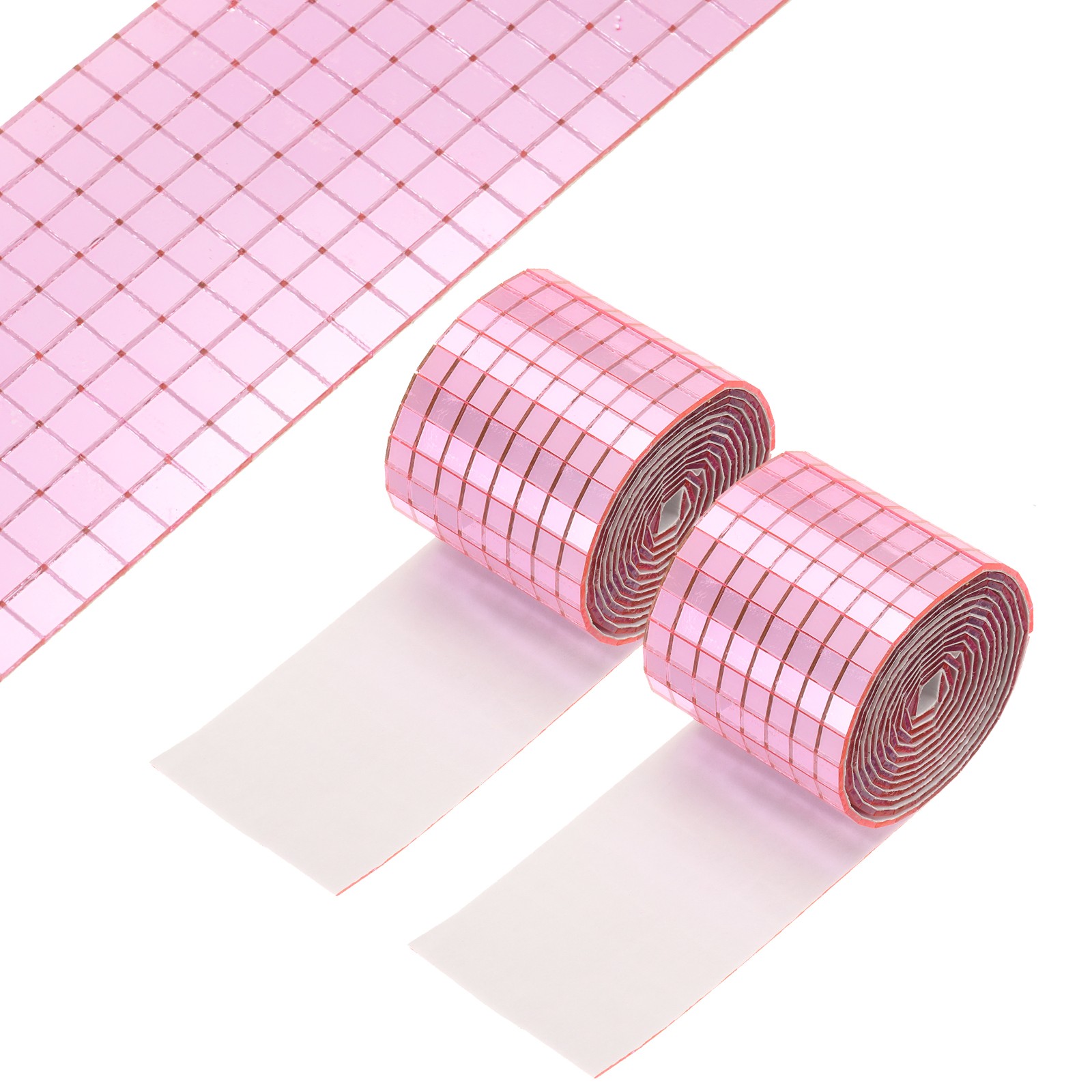 5x5mm Self Adhesive Mirrors Mosaic Tiles, 3840 Pcs Mosaic Sticker, Pink