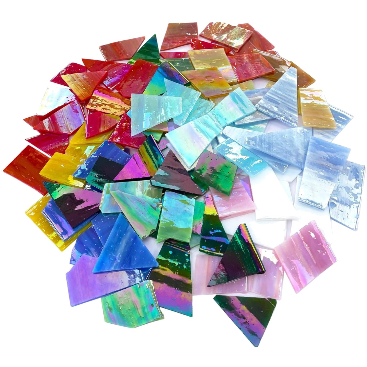 Iridescent Stained Glass Scraps – Mosaic Art Supplies