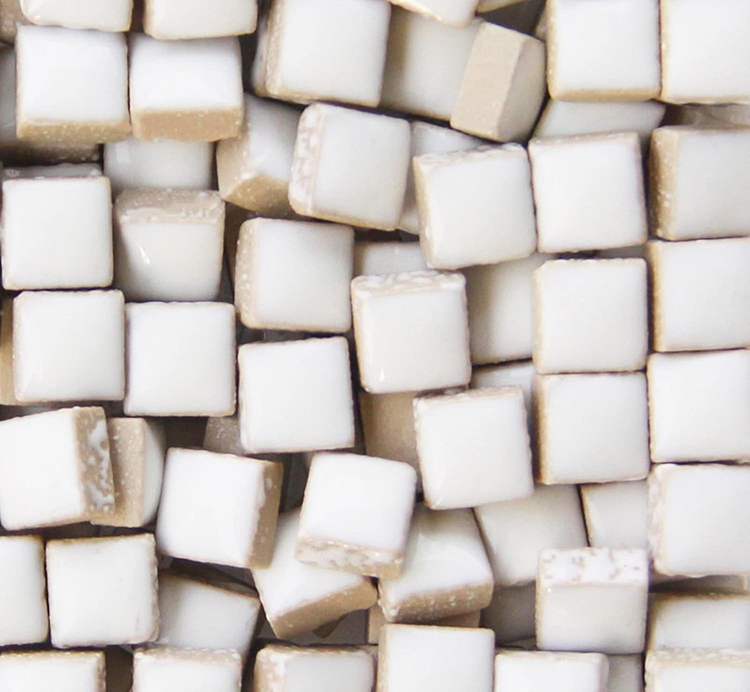 200 Pieces / 200 G Square Shapes 0.4X0.4 Inch Square Ceramic Mosaic Mosaic Tiles