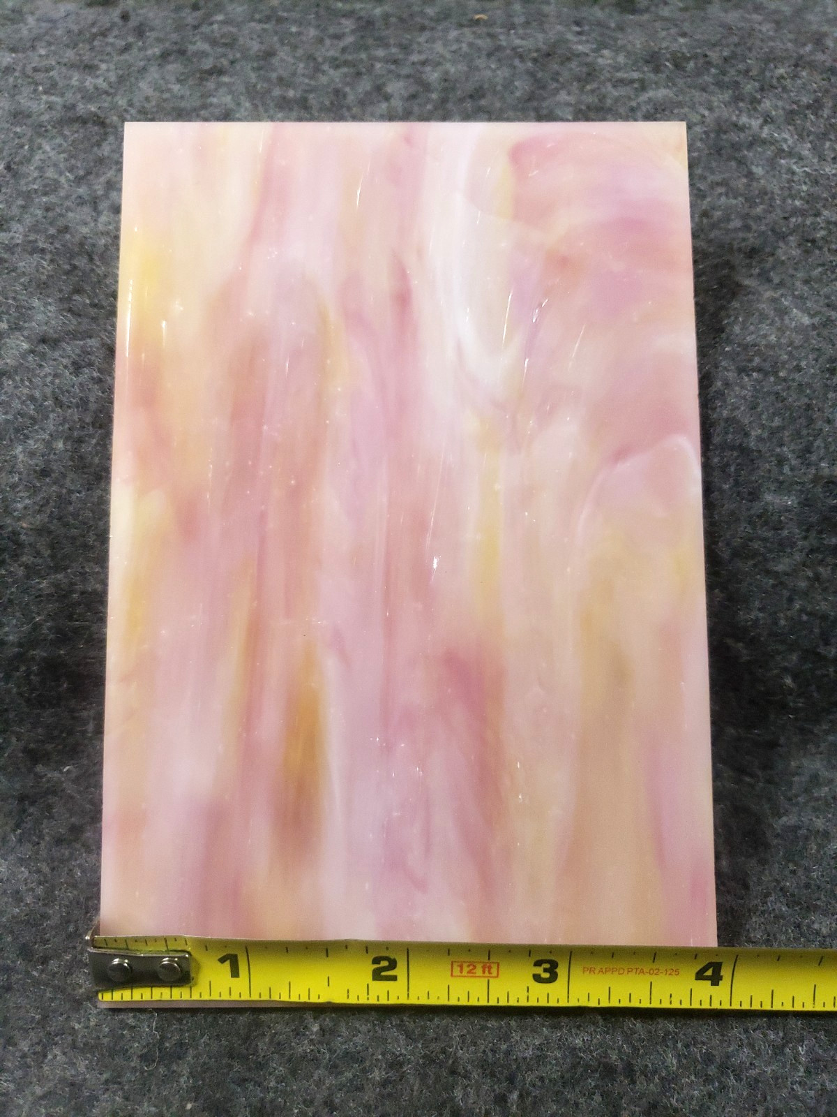 Stained Glass Sheet Mosaic Tile 5.9 Inch x 3.9 Inch Pink Stained Glass… (C7B1)