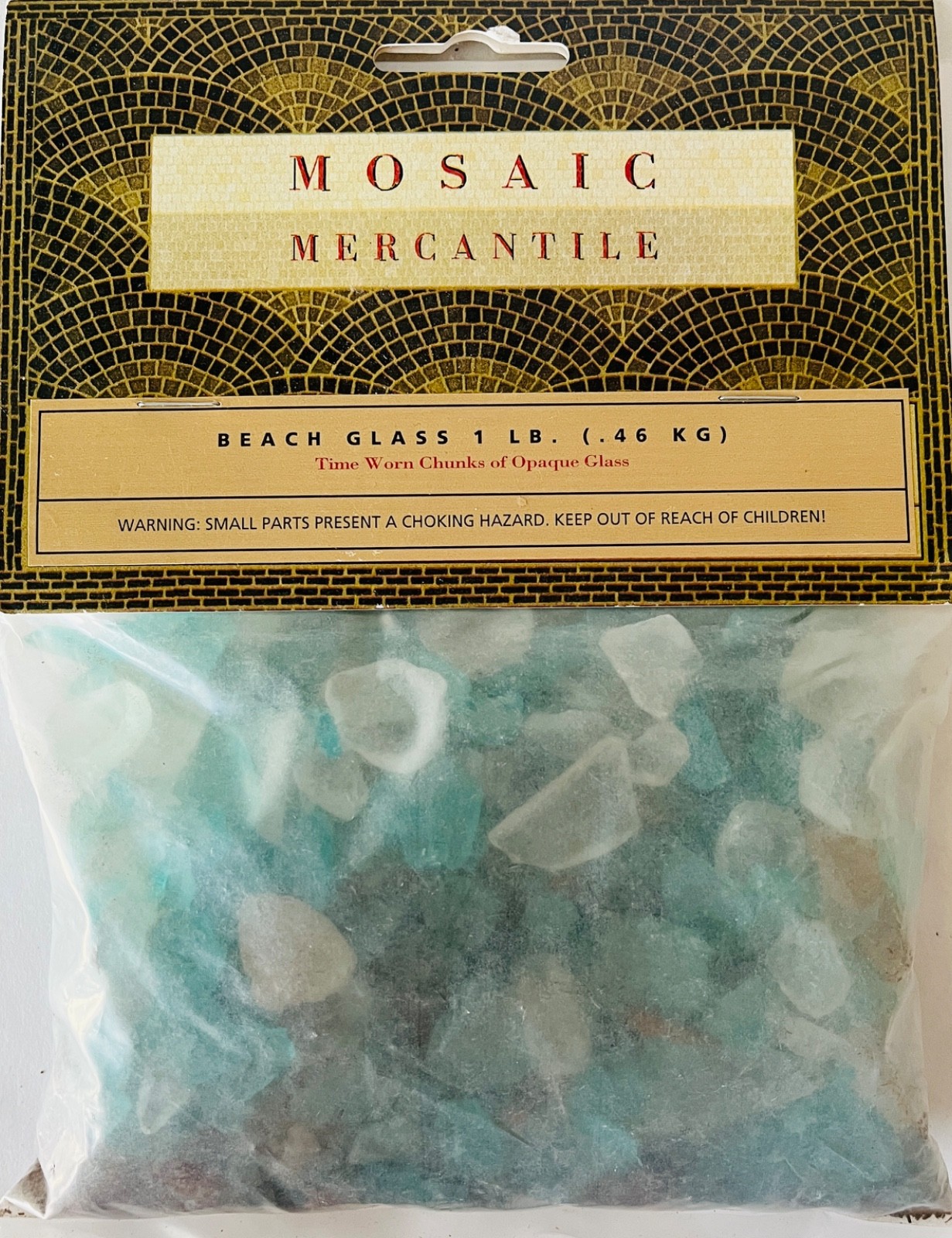 1 lb Mosaic Mercantile Beach Glass for Crafts Time Worn Opaque Chunks New