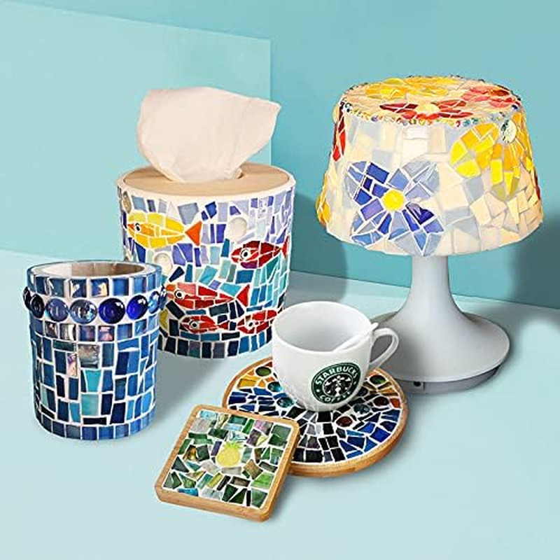 1.1Lb Irregular Crystal Mosaic Tiles,Small Mosaic Tile DIY Hobbies Children Hand