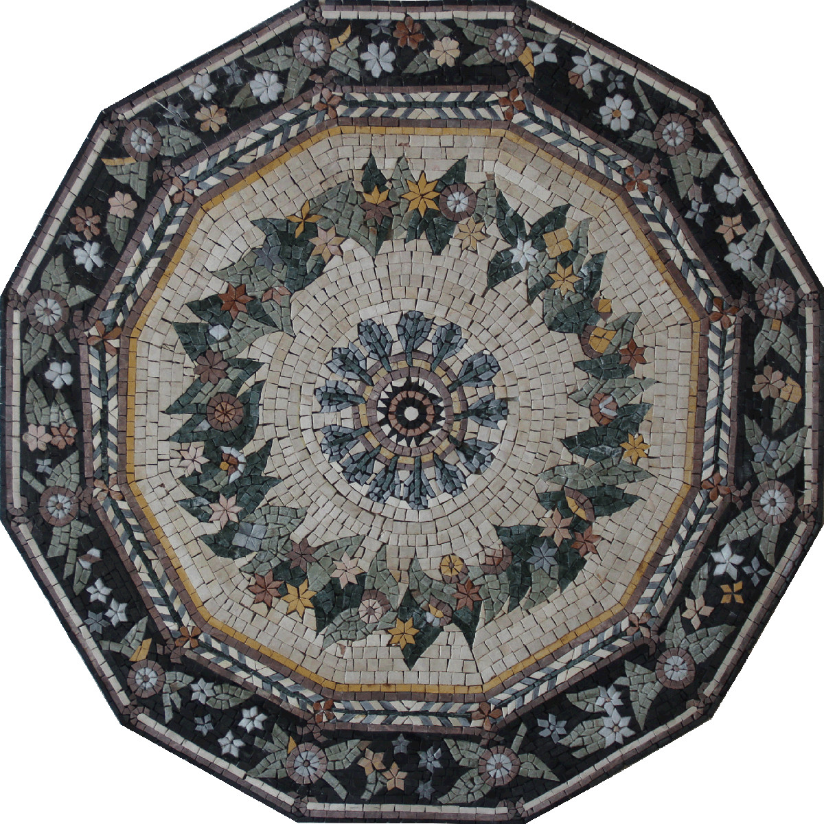 Classic Floral Art Floor Masterpiece Tile Marble Mosaic