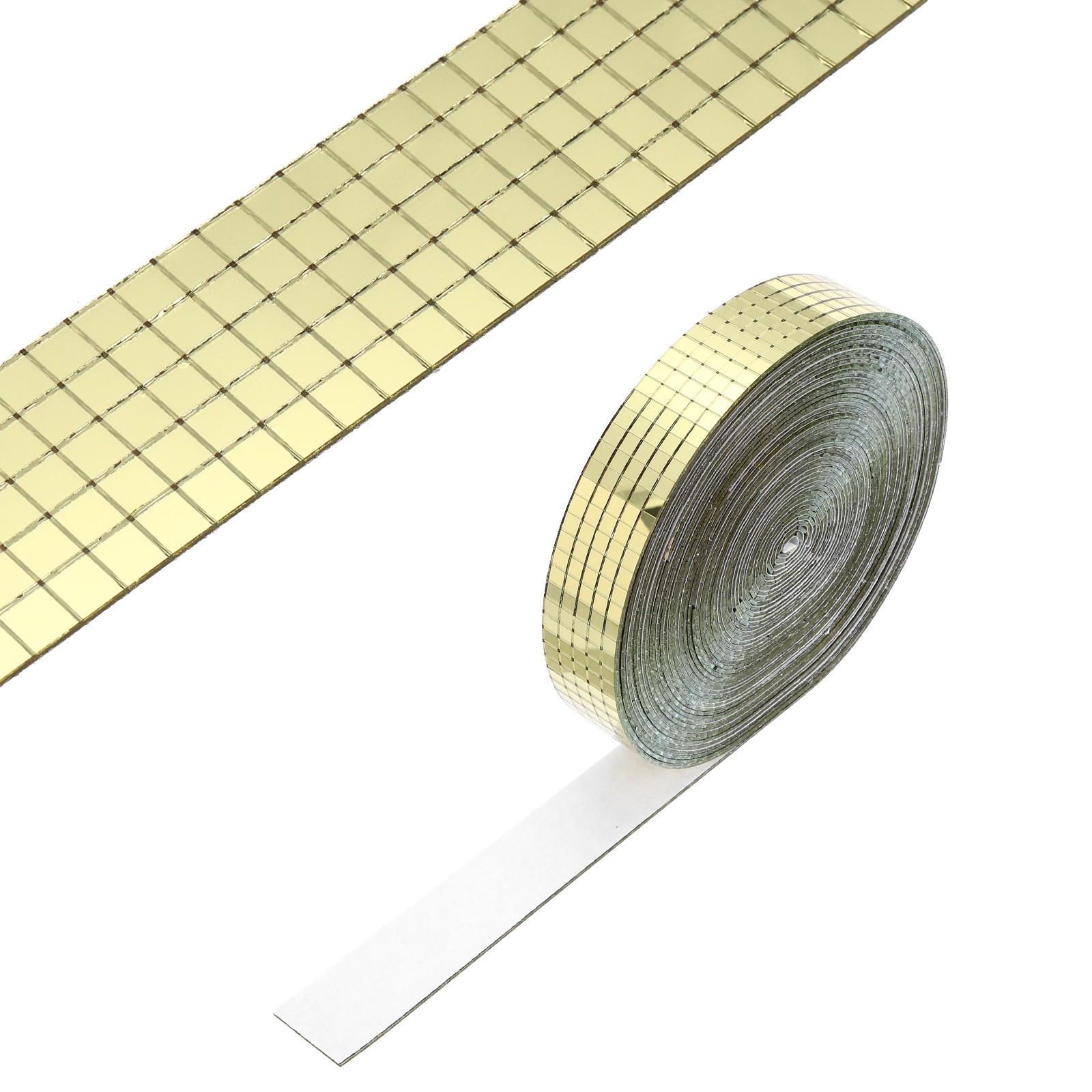 5x5mm Self Adhesive Mirrors Mosaic Tiles, 10000 Pcs Mosaic Sticker, Gold Tone