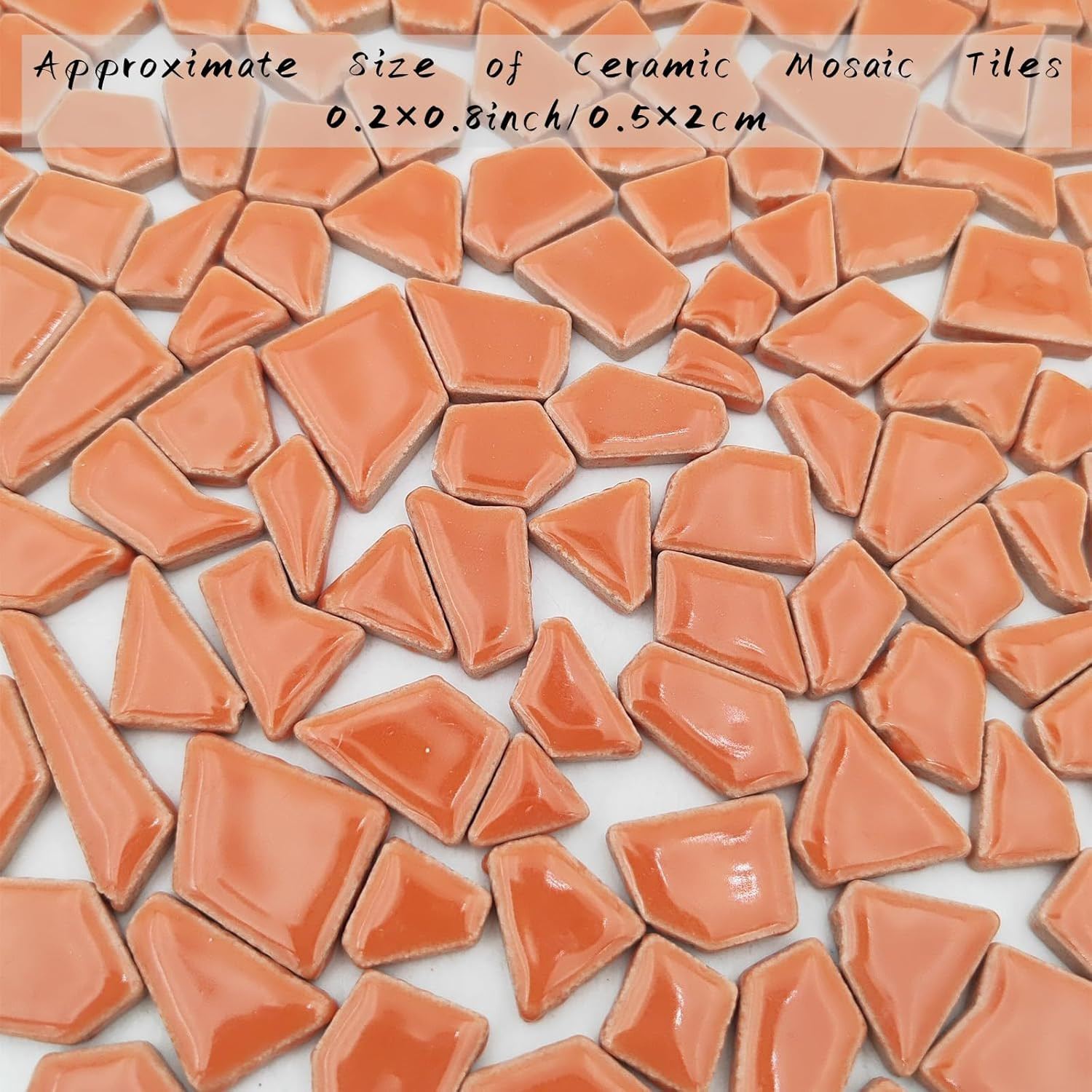 200G Ceramic Mosaic Tiles for Crafts,Irregular Stained Ceramic 0.2″X0.8″ Porcela