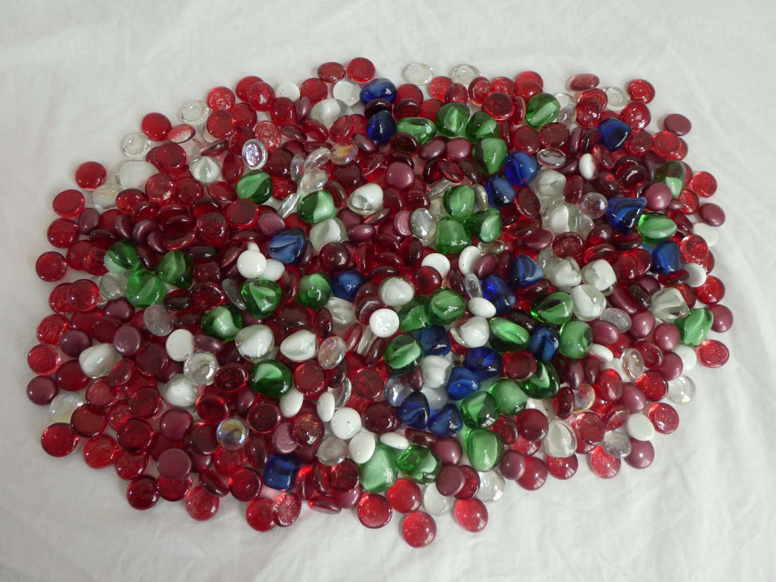 Vintage 6+ lbs. Colored Glass Gems Marble Decorative Stones Pebbles Vase Fillers