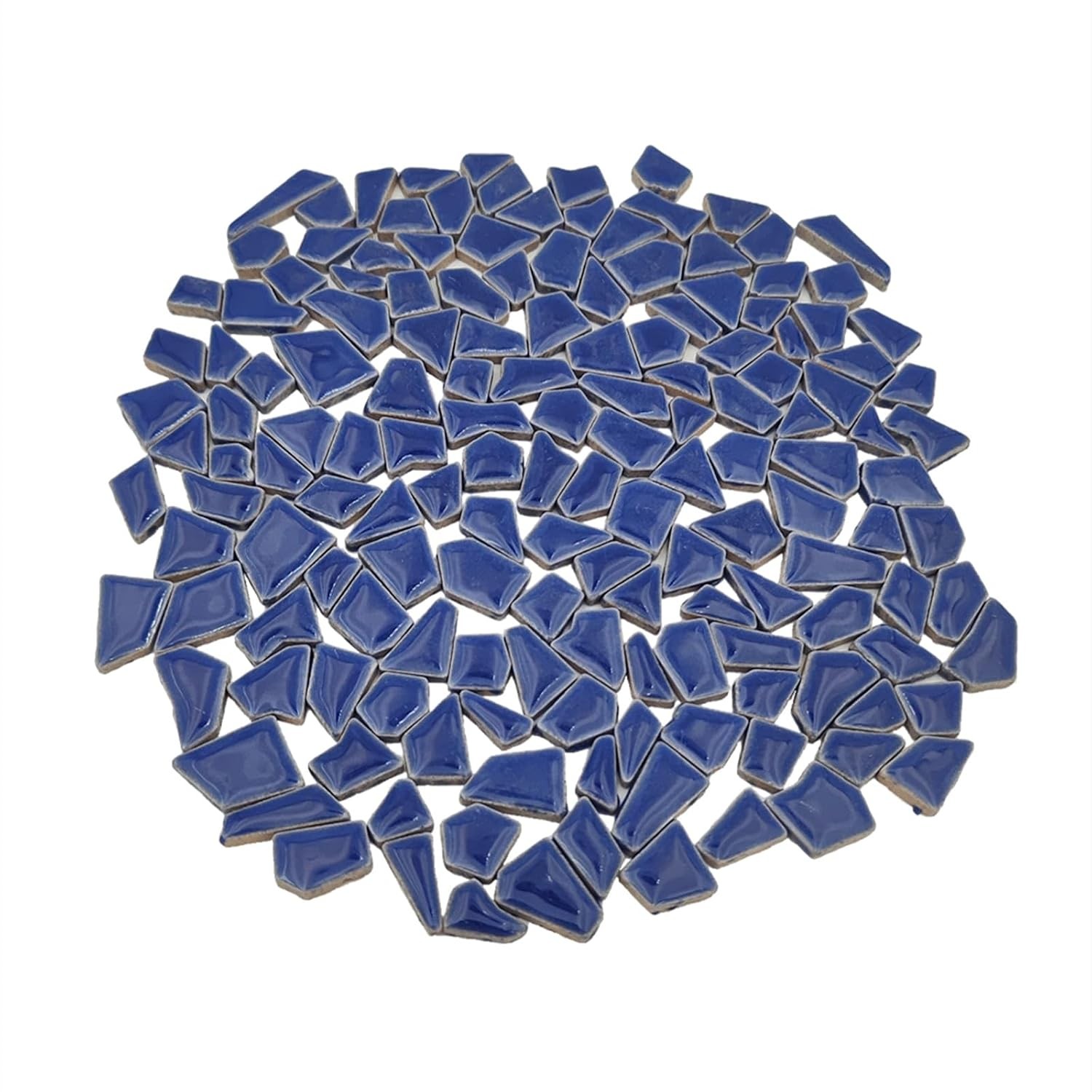 Navy Blue Ceramic Mosaic Tiles 200g Irregular Stained Porcelain 0.2″x0.8″