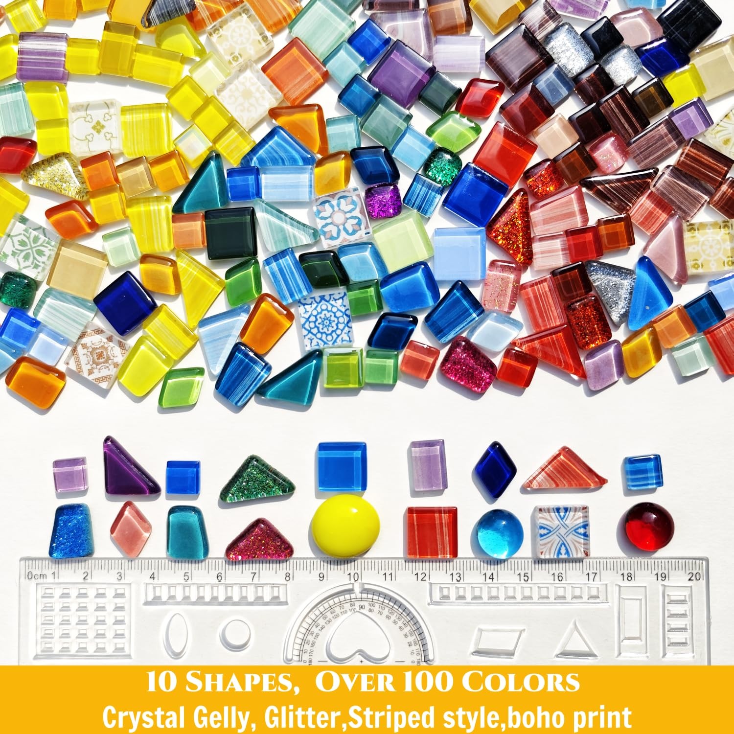 2.2LB Mosaic Tiles for Crafts DIY Stepping Stone Project Supplies