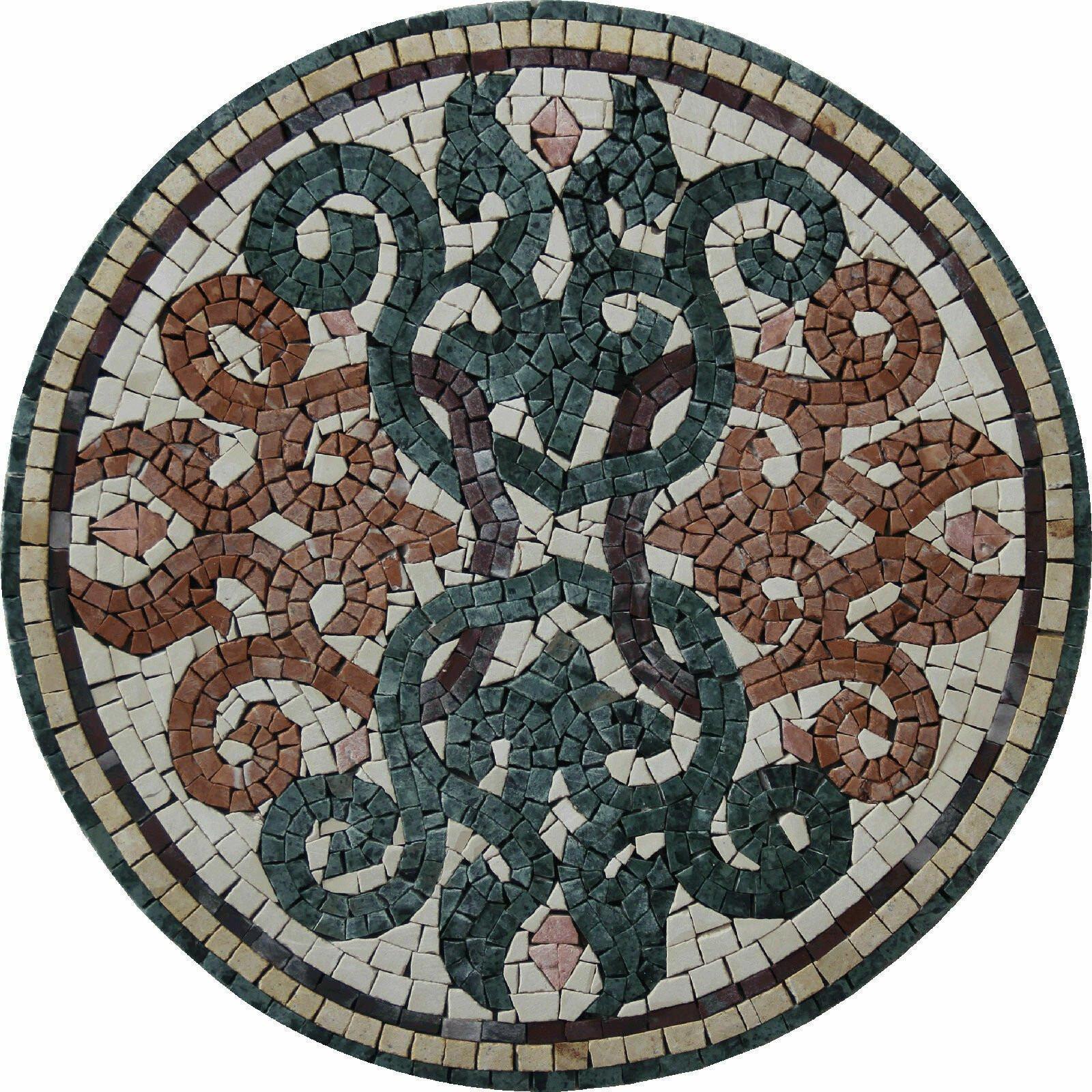 Pattern Tile Insert Motif Stone Marble Mosaic