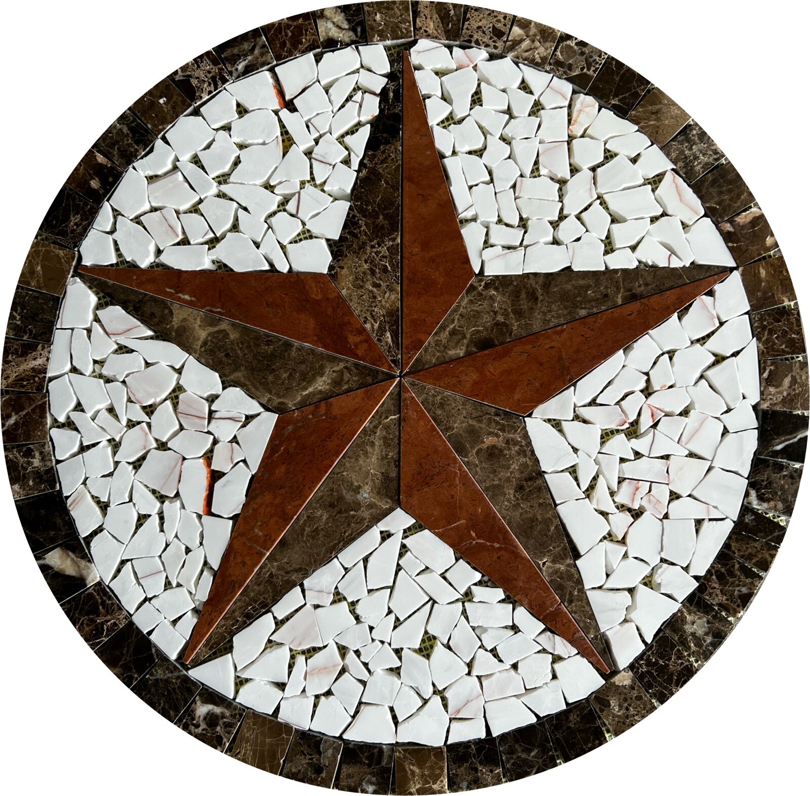 Floor Marble Medallion Mosaic Tile 24”x24”