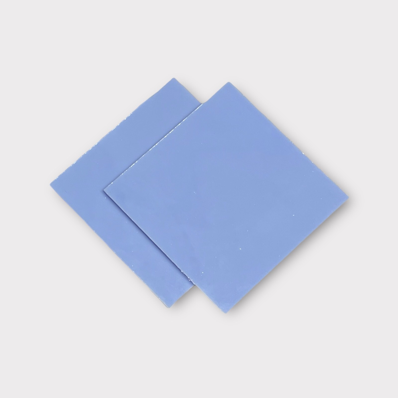 2 Pack Superior Blue Opaque COE 96 Fusible Glass Sheets / Mosaic Squares