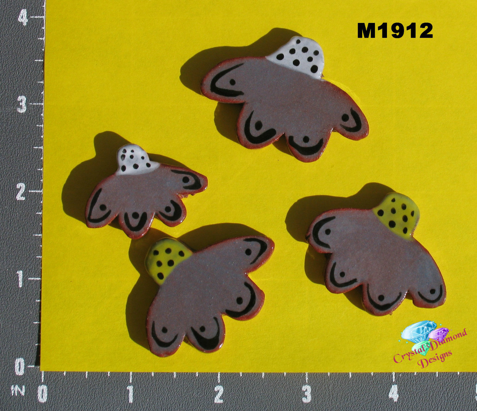 Assorted Flowers Mix – HANDMADE, CERAMIC MOSAIC TILES ( Pick you Group ) #8