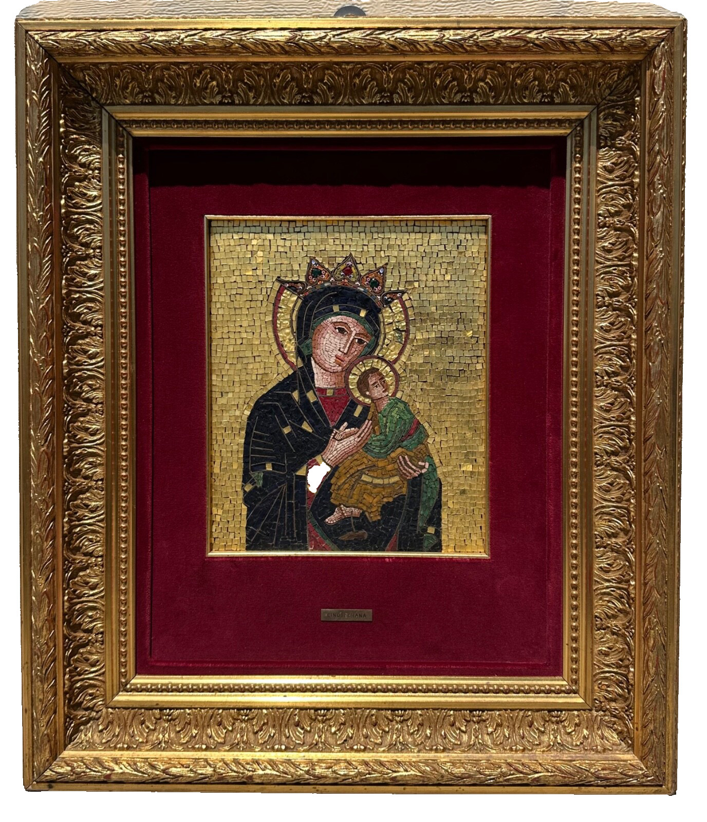 Large Micro-Mosaic panel G. Cinquegrana Studio del Mosaico, Vatican 20th C.