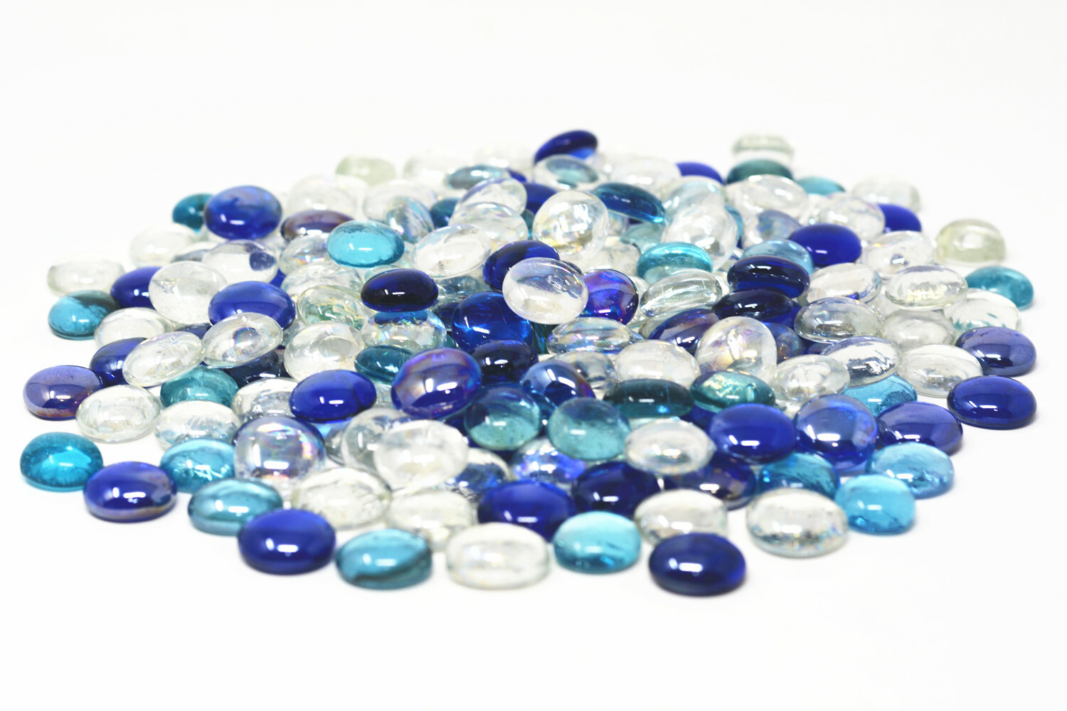 500 Pcs Mixed Color Glass Gems, Pebbles, Mosaic Tiles, Marbles Vase Filler (5LB)