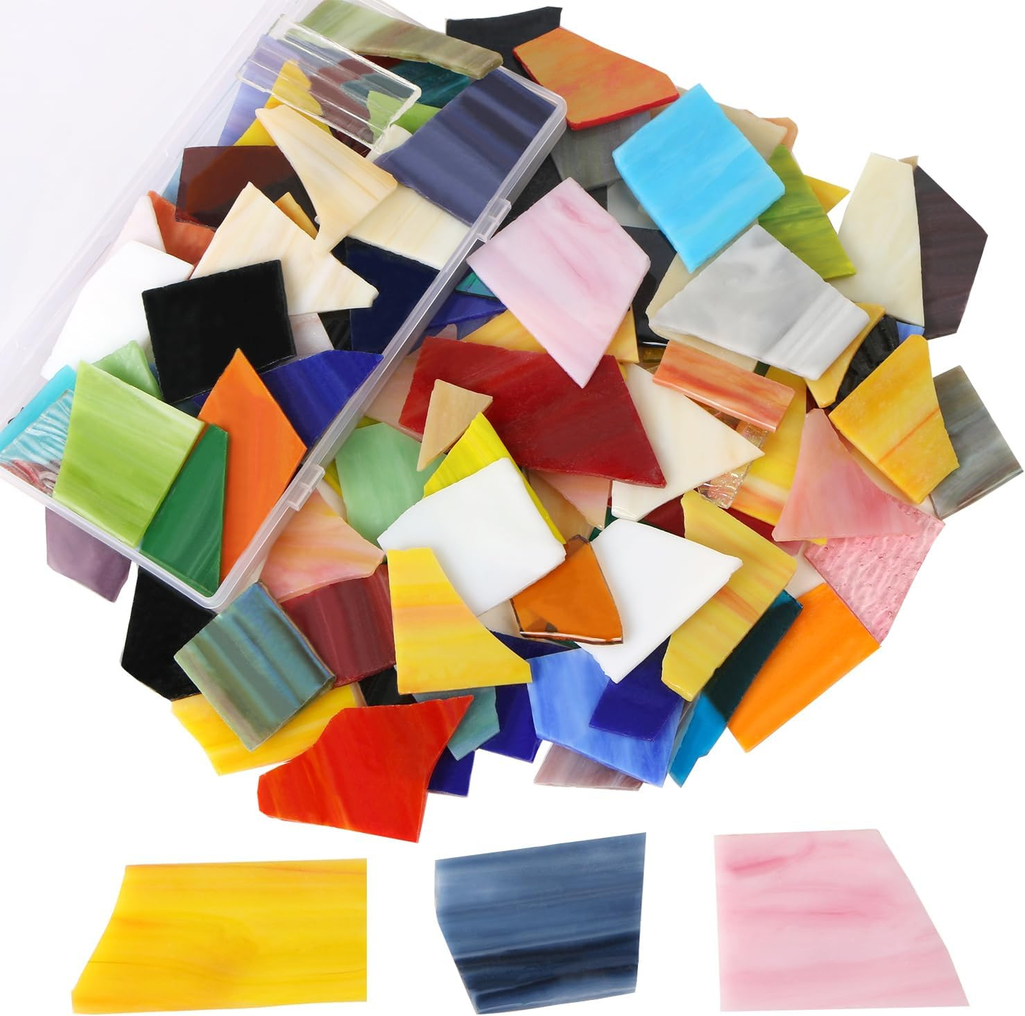 Mixed Color Mosaic Tiles Mosaic Glass Pieces with 1Kg/35 Ounce Glass Pieces for