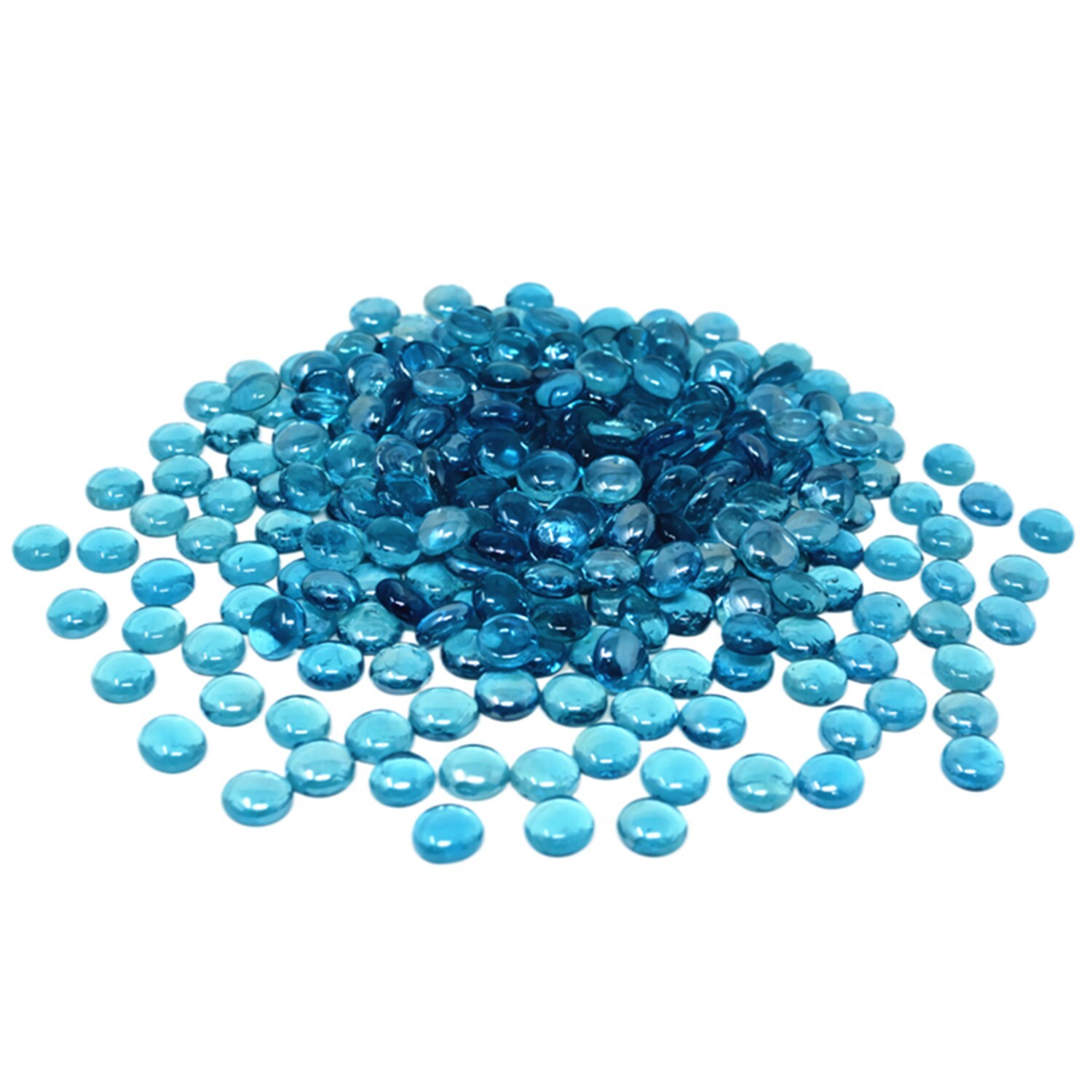 1200 Pcs Ocean Blue Glass Gems, Pebbles, Mosaic Tiles, Marble Vase Filler (12LB)