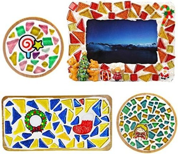 200g Sparkling Mosaic Tiles in Various Shapes – Ideal for Home Decoration