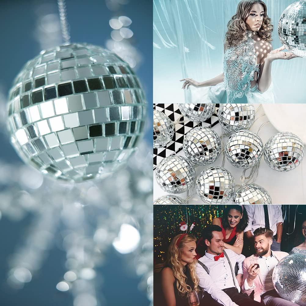 12000Pieces Self-Adhesive Mirror Tiles Disco Ball Mirror Tile Square Glass Mosai