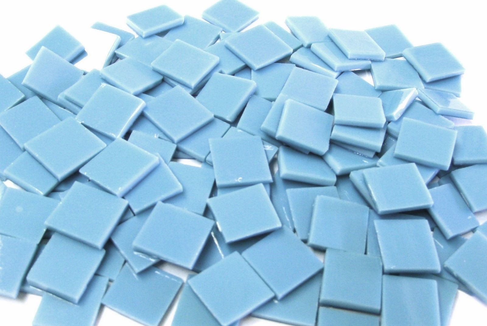 110 Mosaic Tiles 1/2″ SWEET PERIWINKLE BLUE OPAL Stained Glass