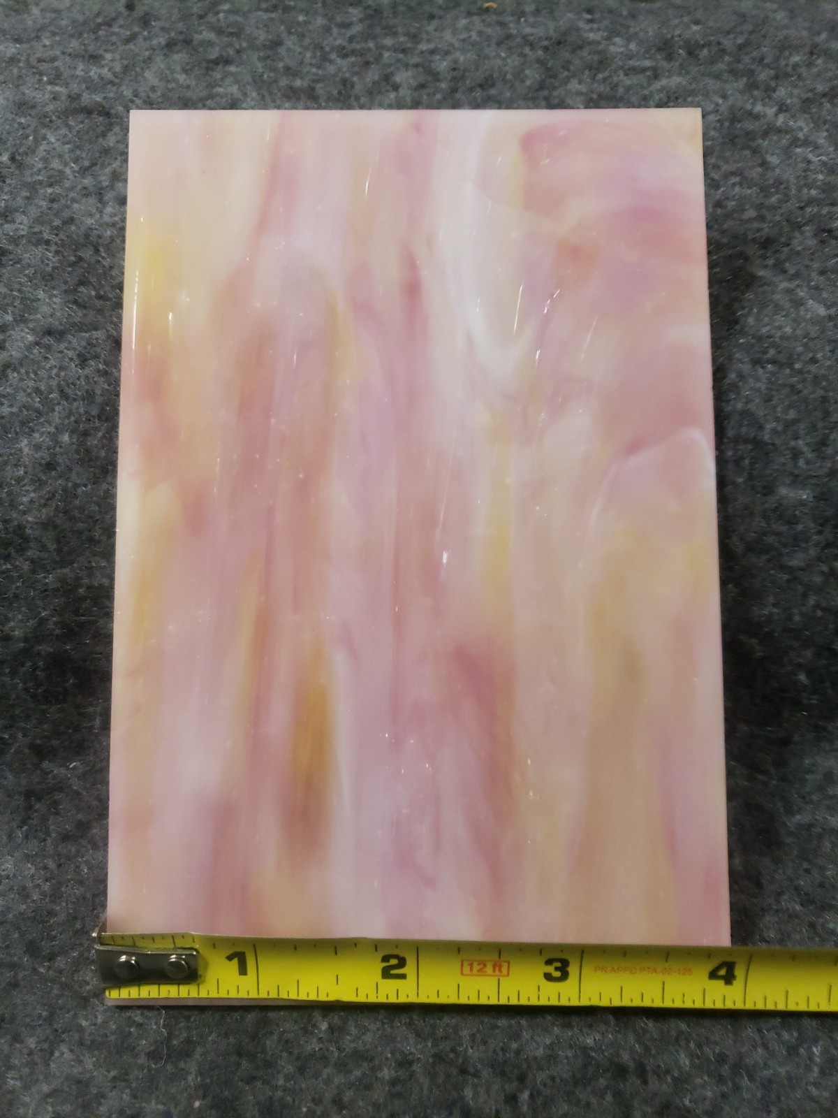 Stained Glass Sheet Mosaic Tile 5.9 Inch x 3.9 Inch Pink Stained Glass… (C7B1)