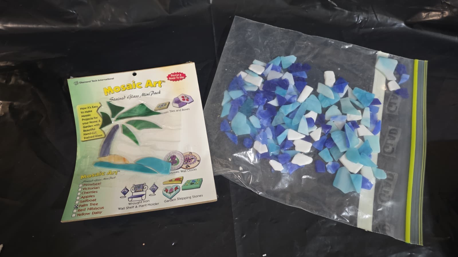 MOSAIC ART STAINED GLASS MIXED PIECES