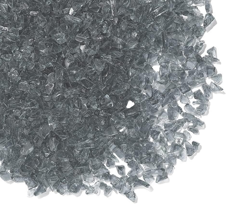 2 Lbs. Broken Tempered Glass for Craft/Art Projects – SMOKE (grey), 1/4″ Thick