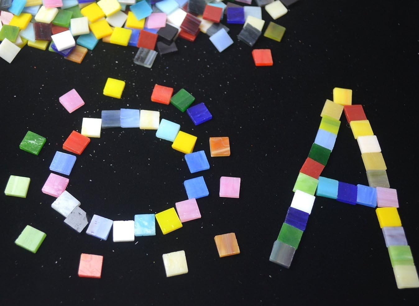 800 Pieces Mosaic Tiles Stained Glass – Assorted Colors for Art Craft and Hom…