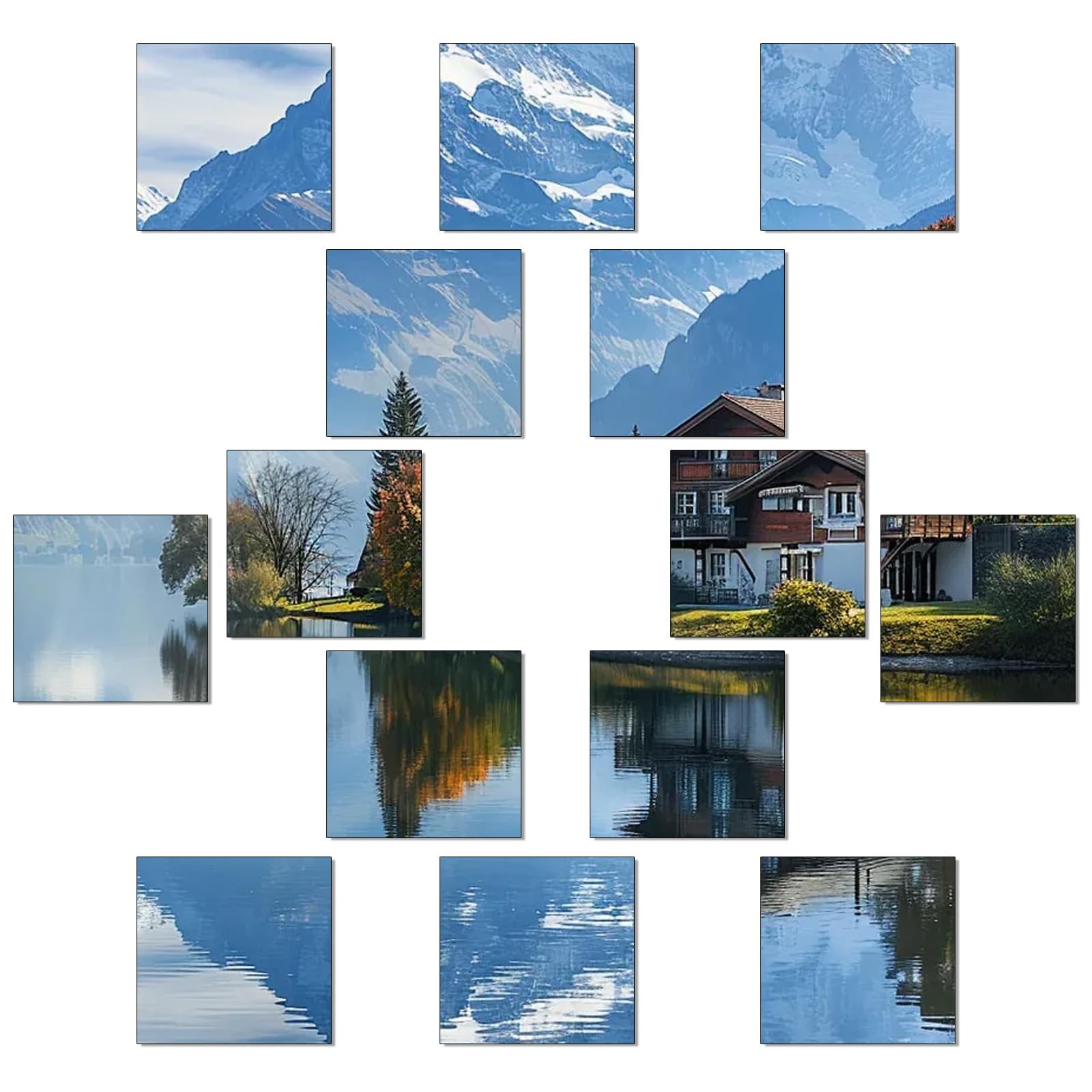 Lusofie 50 Pcs Square Mini Mirror Small Mirrors for Crafts 1″L x 1″W, Silver