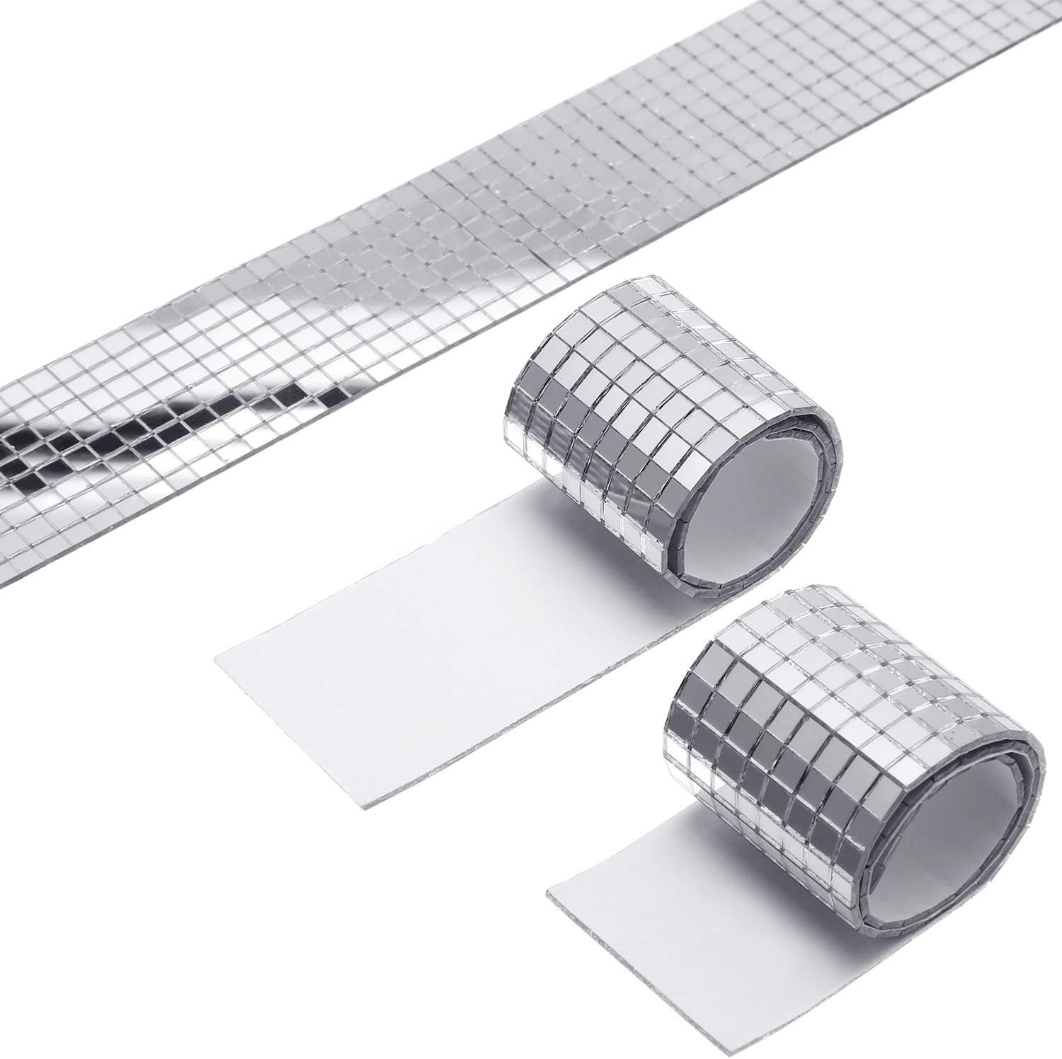Self-Adhesive Mini Square Glass, Decorative Craft DIY Accessory Mirrors Mosaic T