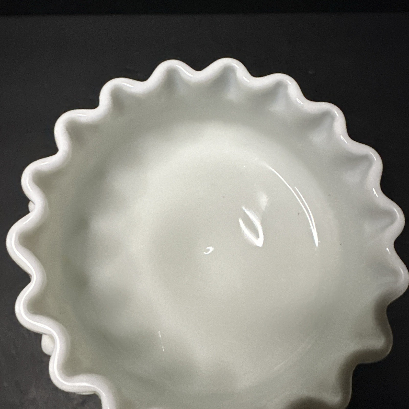 RARE set of 3 opal glass items with a hobnail pattern, manufactured by Fento#R15