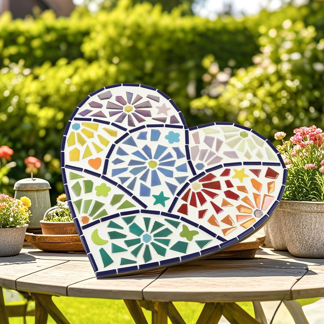 Iridescent Glass Mosaic Tiles for Crafts Bulk,200g Broken Mosaic Glass Pieces…