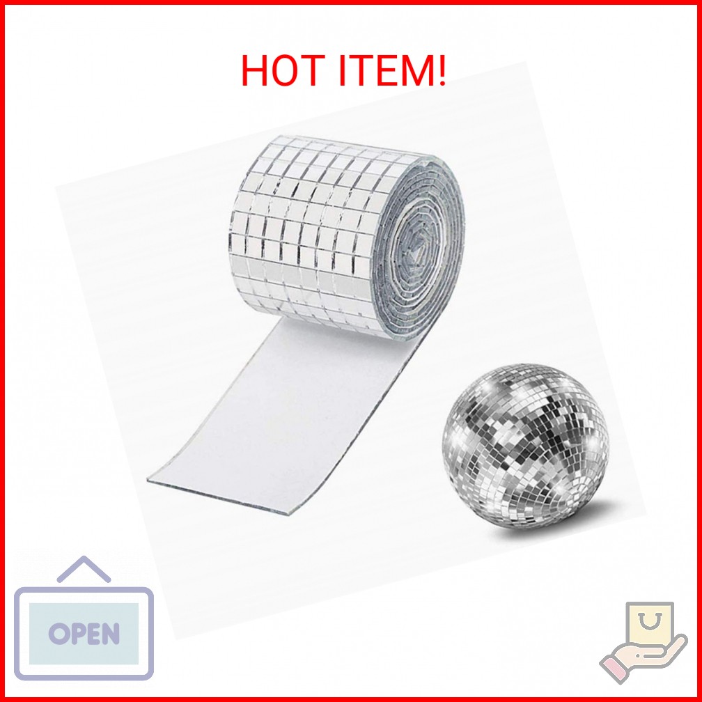 Self Adhesive Real Glass Silver Mirrors Mosaic Tiles Sticker for Craft Square Gl
