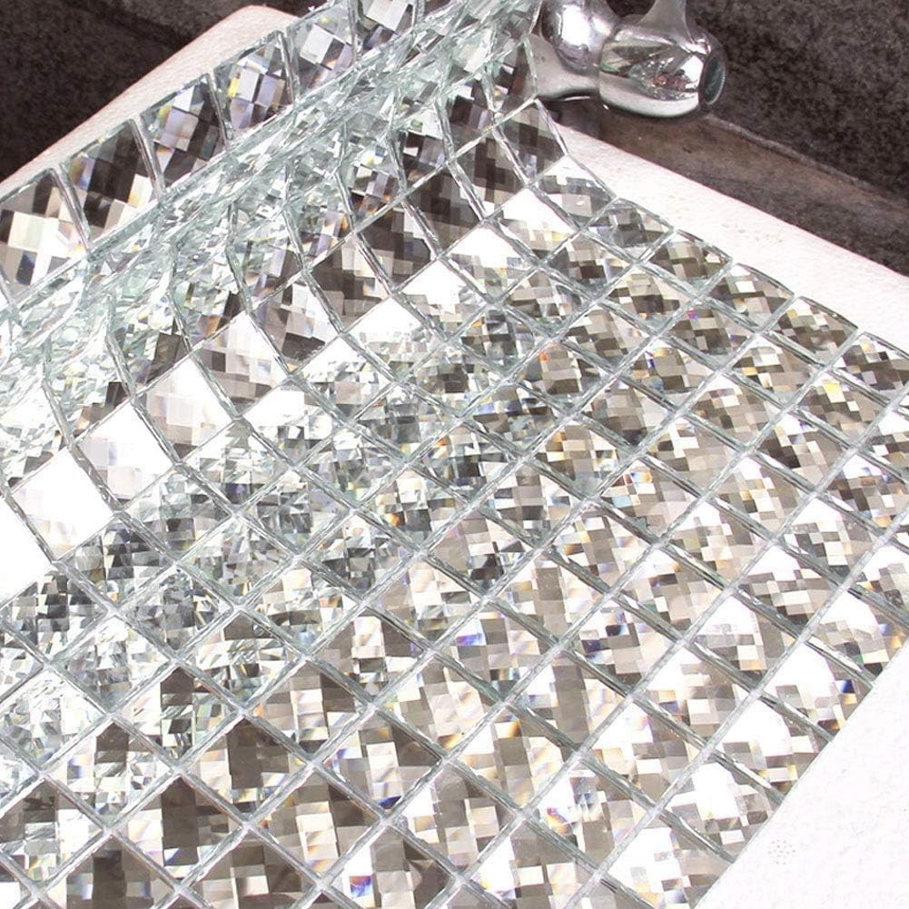 Crystal Diamond Mirror Tile – Peel and Stick, 5 Sheets