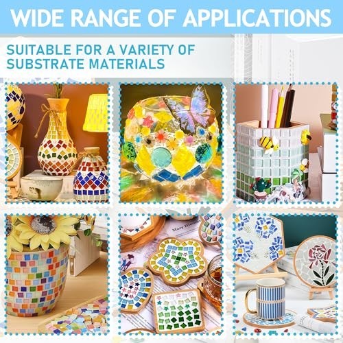 Mosaic Glue 2 Pack 60ml – Waterproof, Non-Toxic Adhesive for DIY Crafts, Clear D