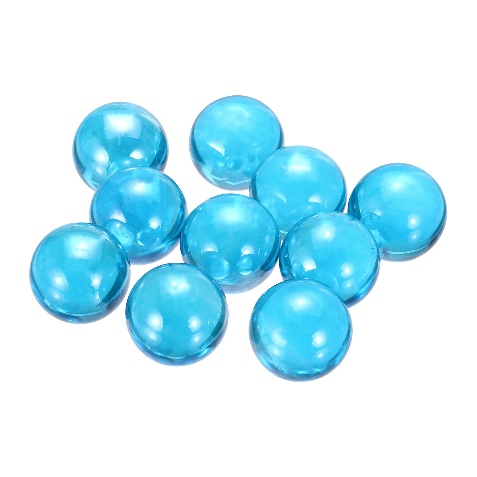 Glass Beads,10pcs Round Glass Gemstone Dark Blue 0.46lbs (0.98″)