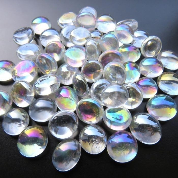 11/16″Irid.Clear Flat Glass Nuggets 2.63lb.Bag for Glass,Mosaics&Other Crafts
